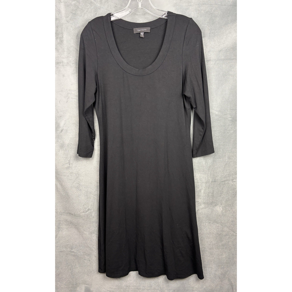 Karen Kane Dress Womens Medium Black Scoop Neck A Line Minimalist